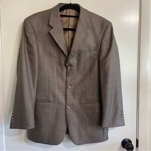 Alexander Julian Brown Sport Coat with Notched Lapel and Textured Finish